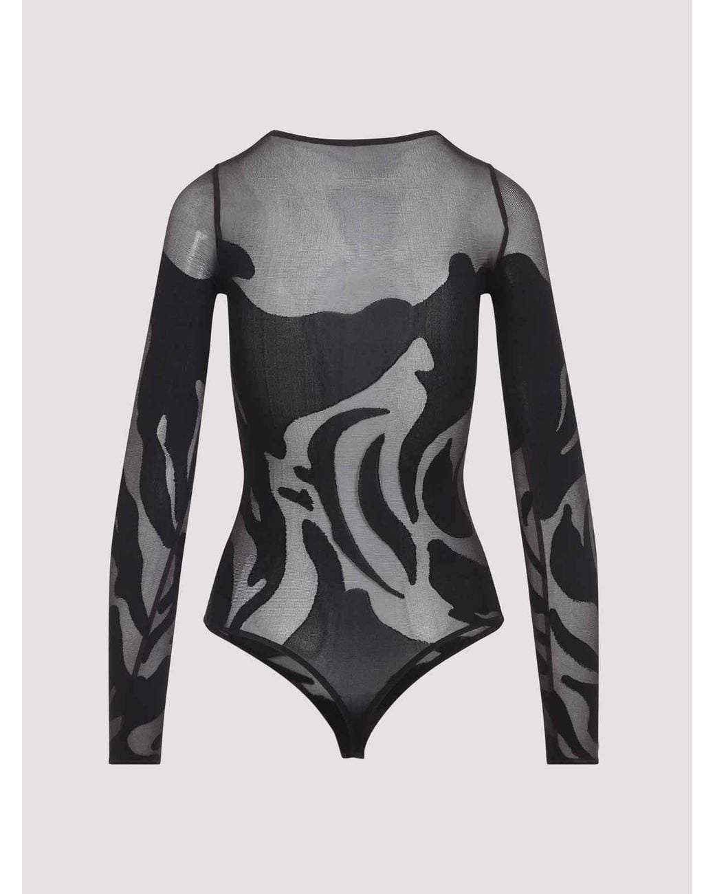 Wolford Black Rose Shadow String Body