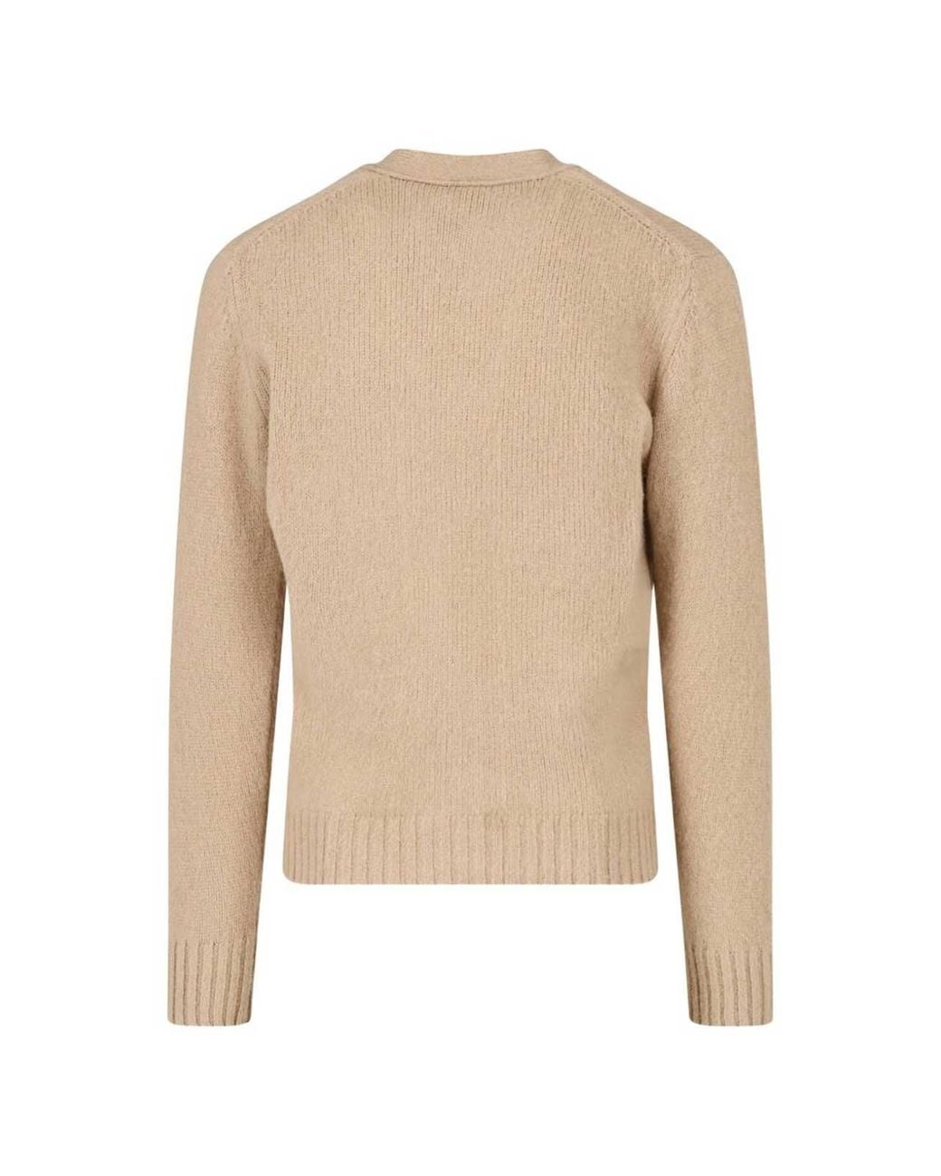 Aspesi Natural Wool Cardigan With Pockets for men