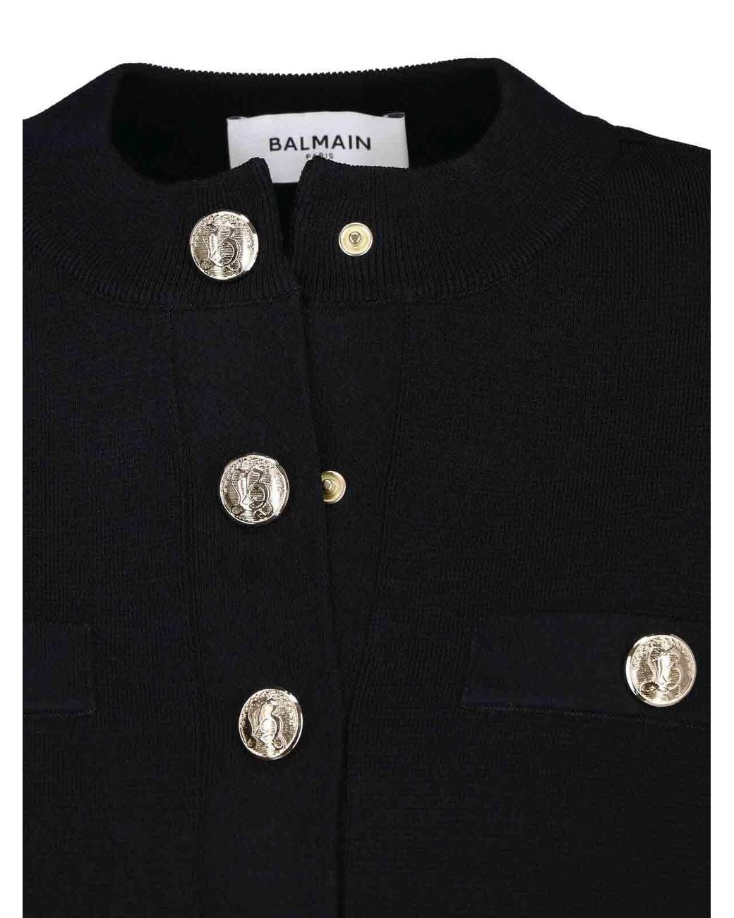 Balmain Black Button Jacket