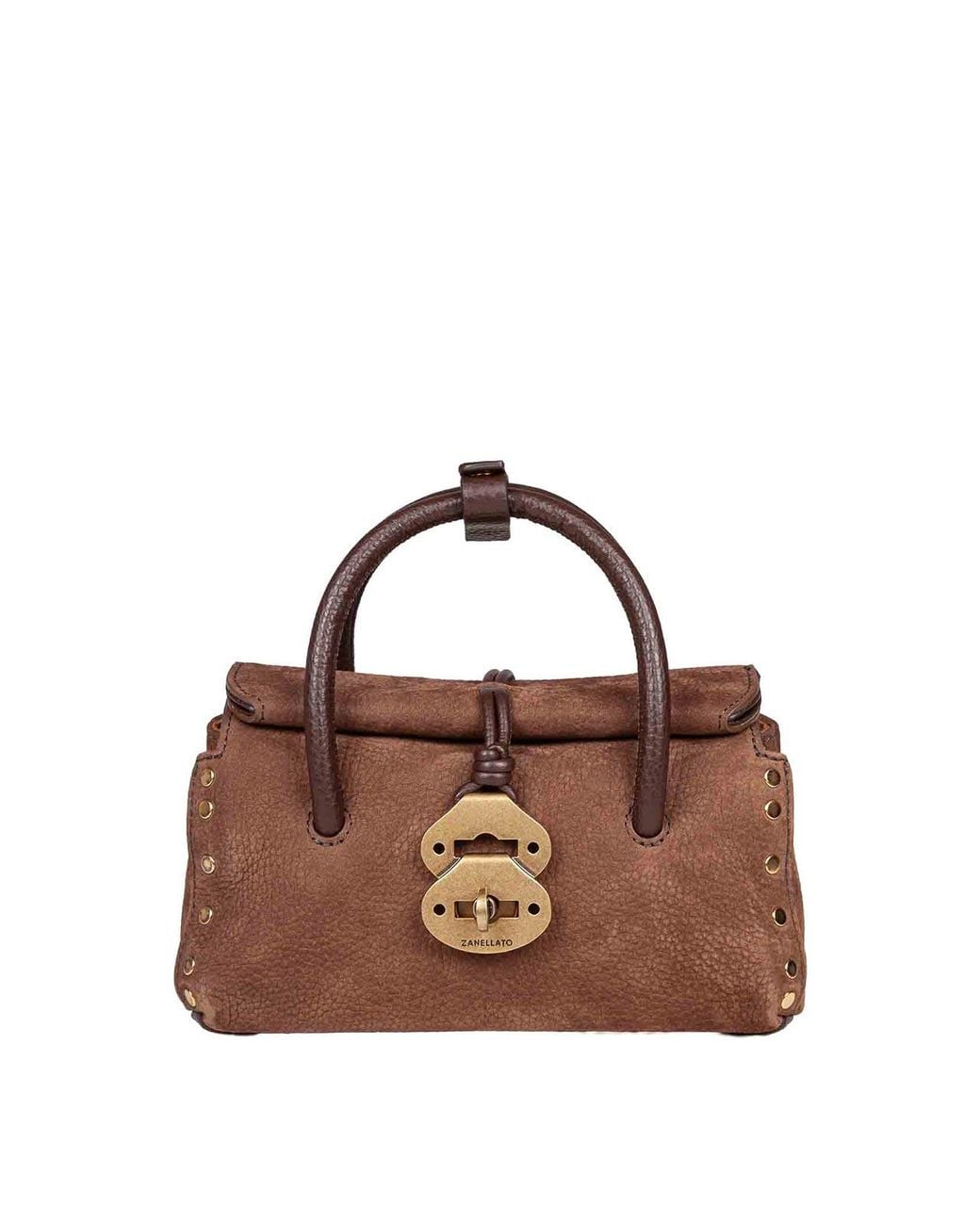 Zanellato Brown Dotta Jones Baby Nubuck Handbag