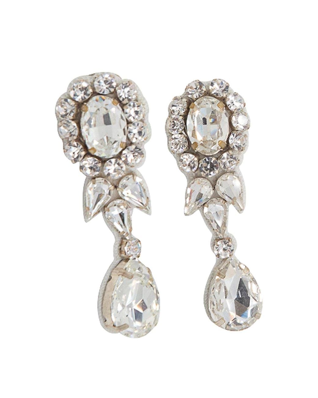 Moschino White Crystals Earrings