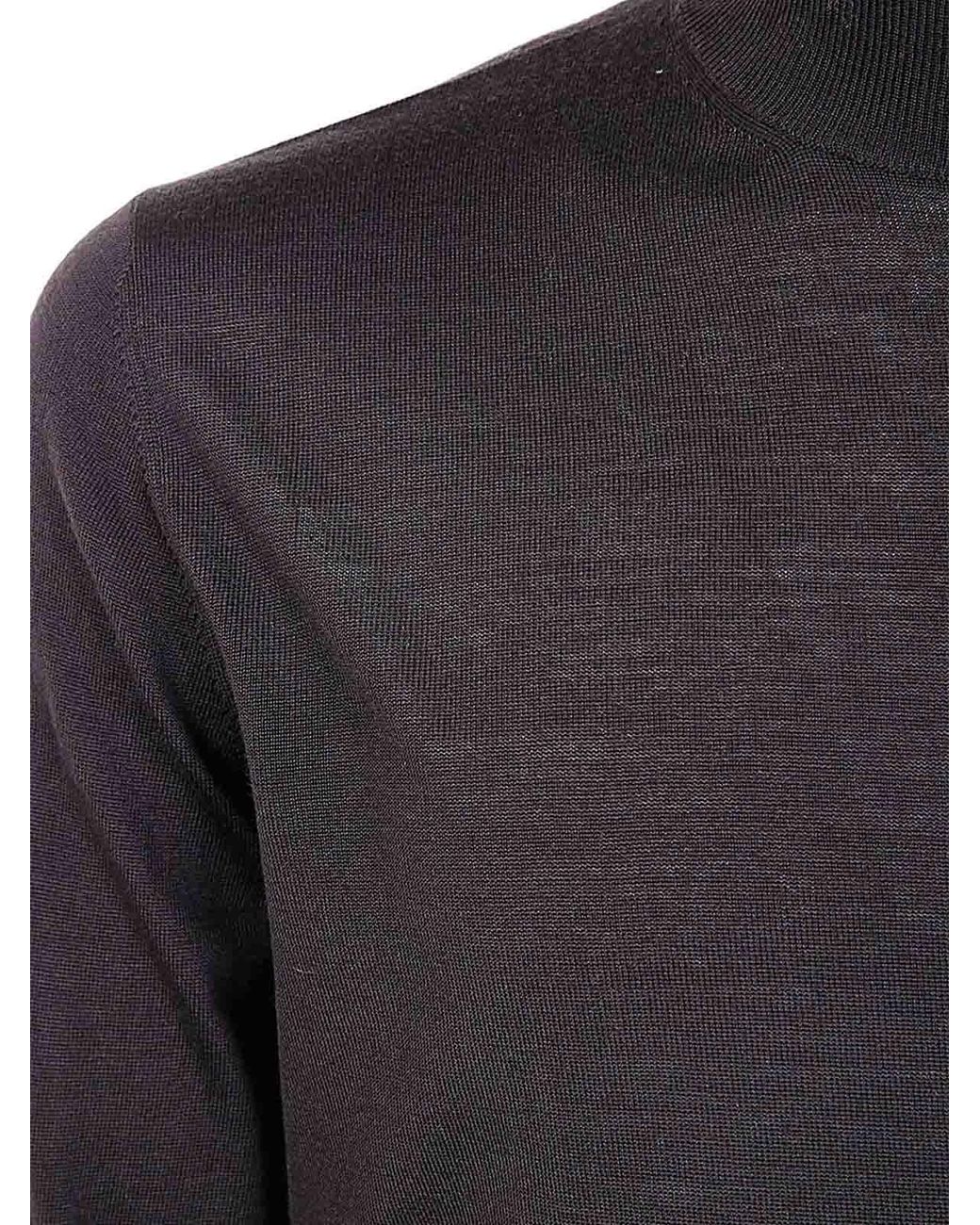 FILIPPO DE LAURENTIIS Blue Long Sleeves Merinos Turtleneck for men