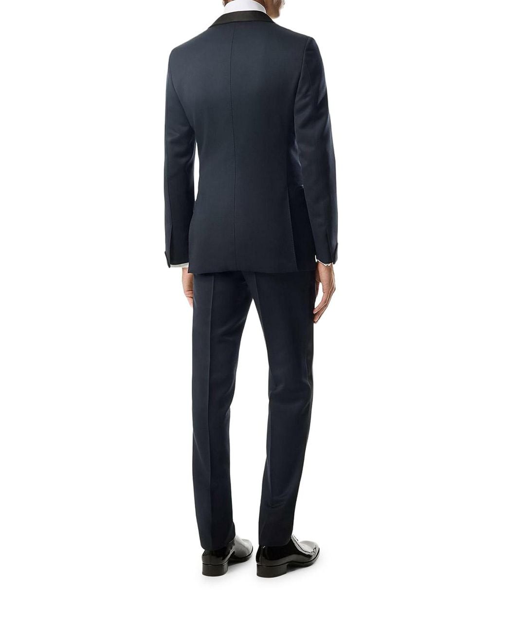 Tom Ford Blue Single Breasted Tuxedo With Silk Inserts for men