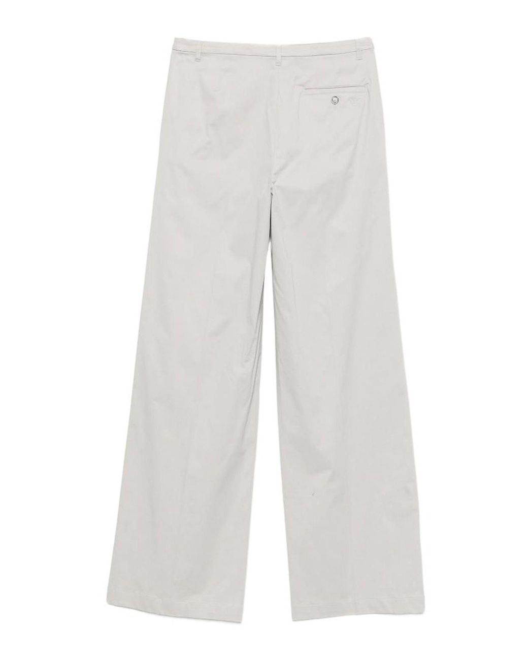 Emporio Armani White Cotton Trousers