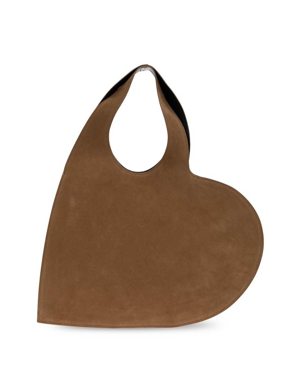 Borsa Tote Doppio Cuore di Coperni in Brown