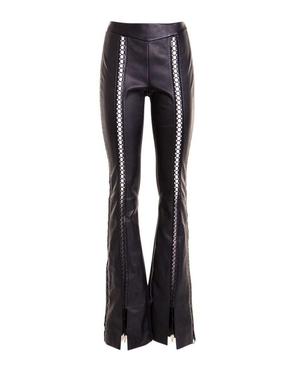 Roberto Cavalli Blue Leather Pants