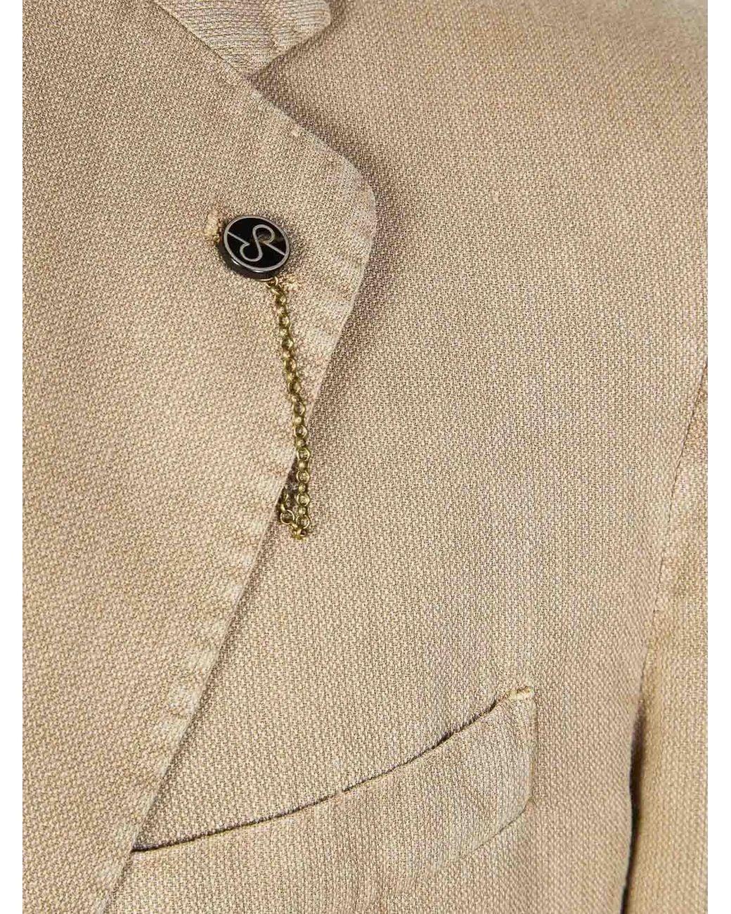 Santaniello Natural Linen Ramie Jacket for men