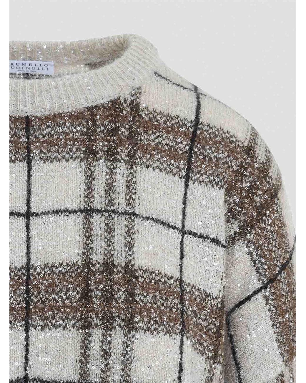 Pull Col Rond Brunello Cucinelli en coloris White