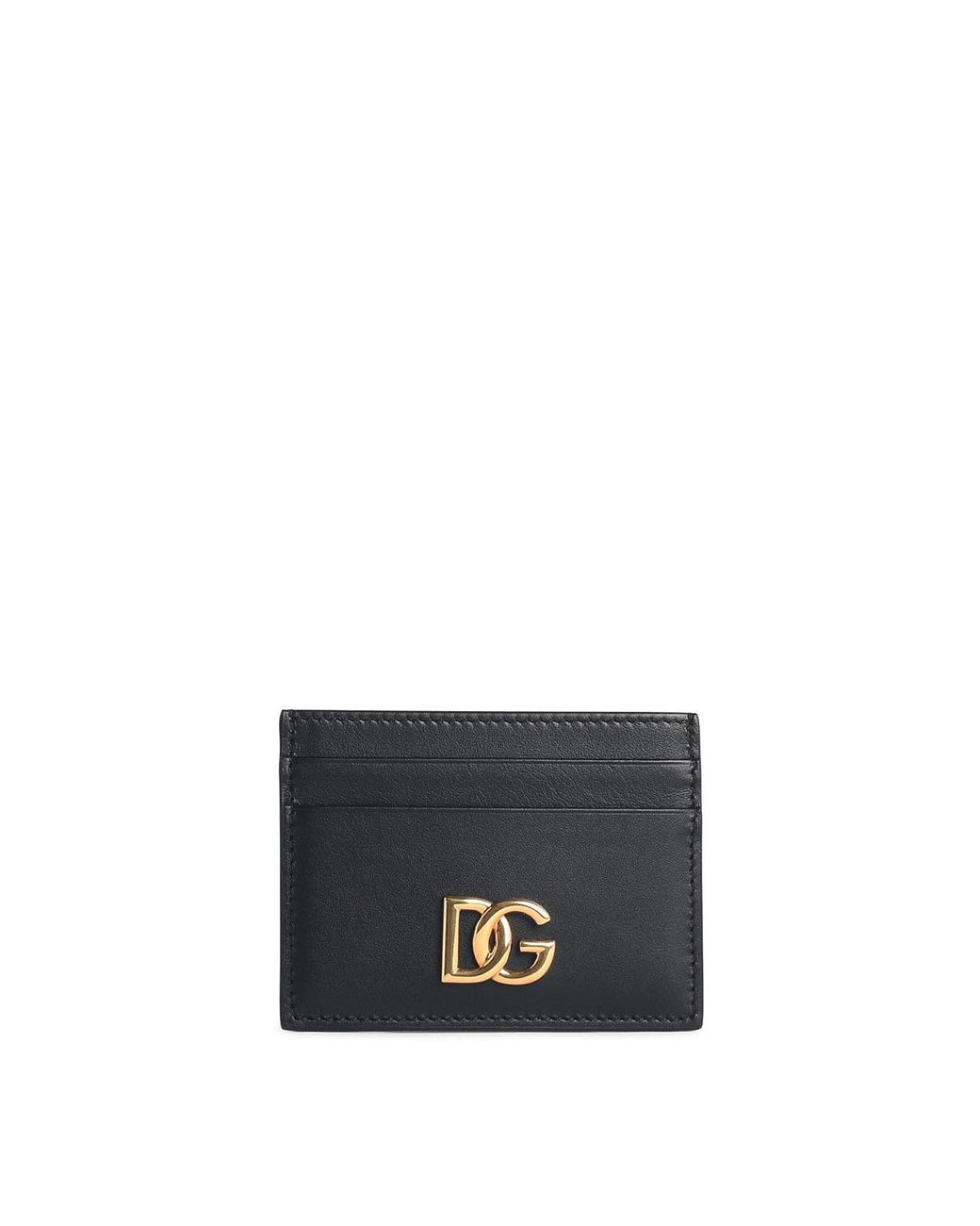 Dolce & Gabbana White Card Holder With Leather Logo