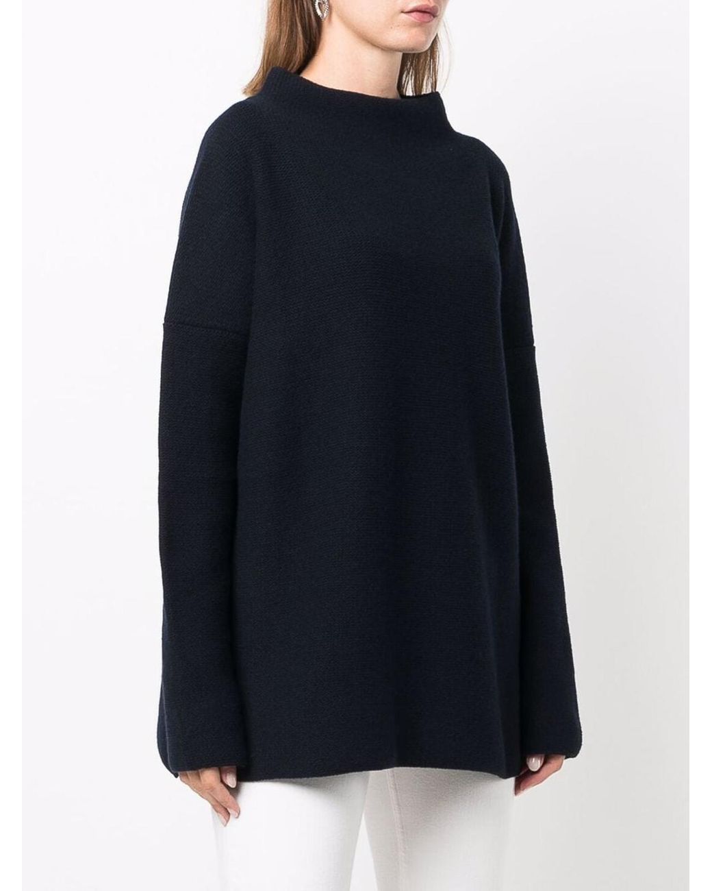 Daniela Gregis Blue High Neck Wool Sweater