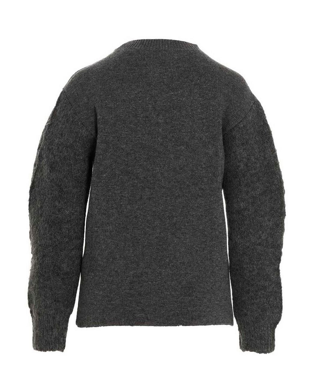 Jil Sander Gray Cashmere Wool Sweater