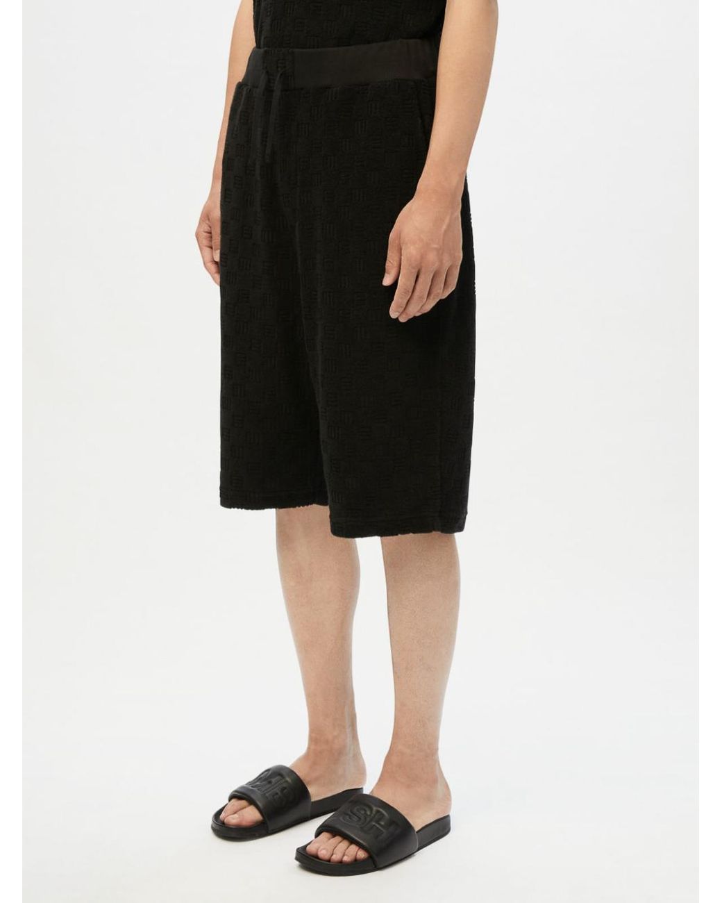 Ambush Black Cotton Logo Sweat Shorts for men