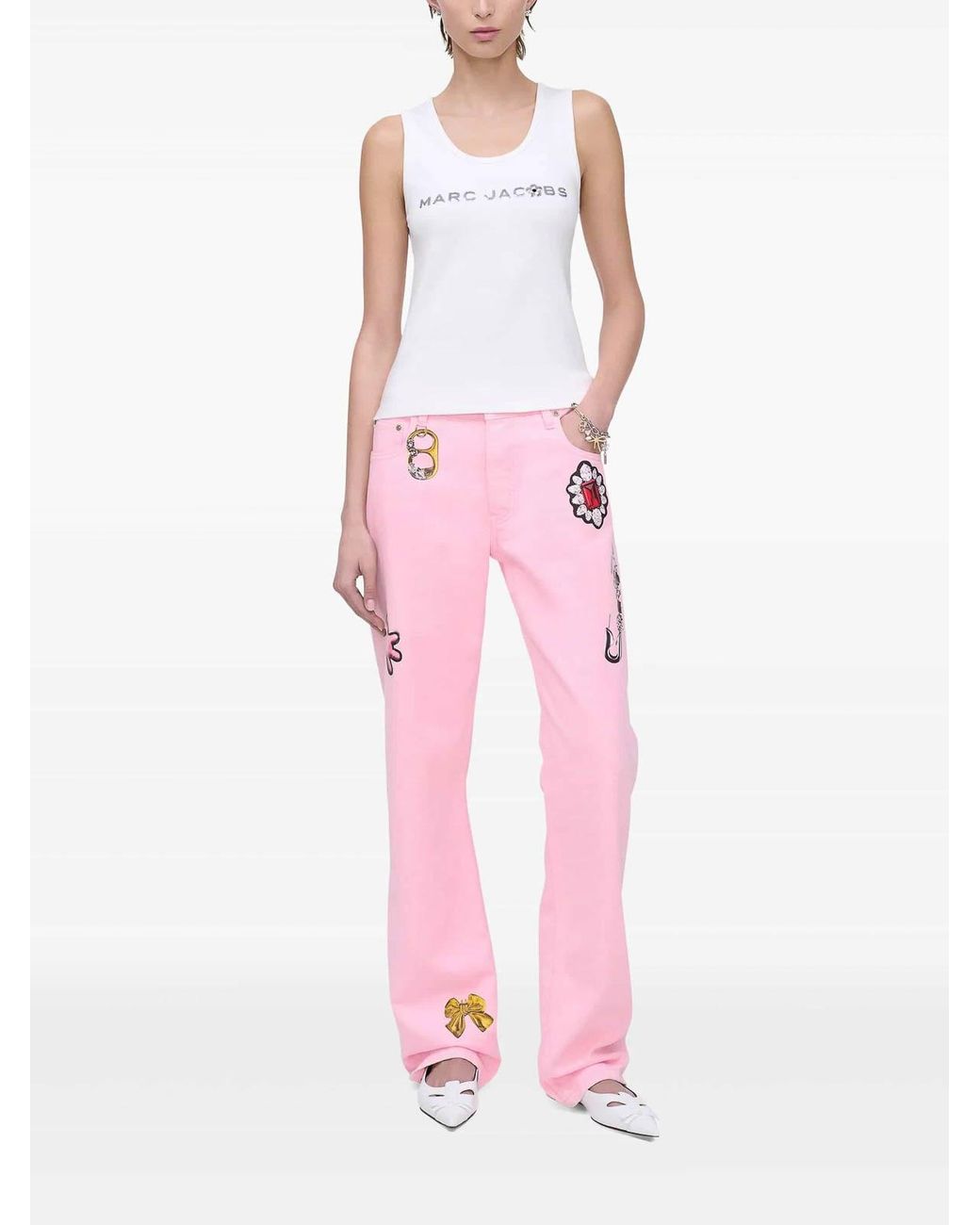 Marc Jacobs White Sequin Desy Tank