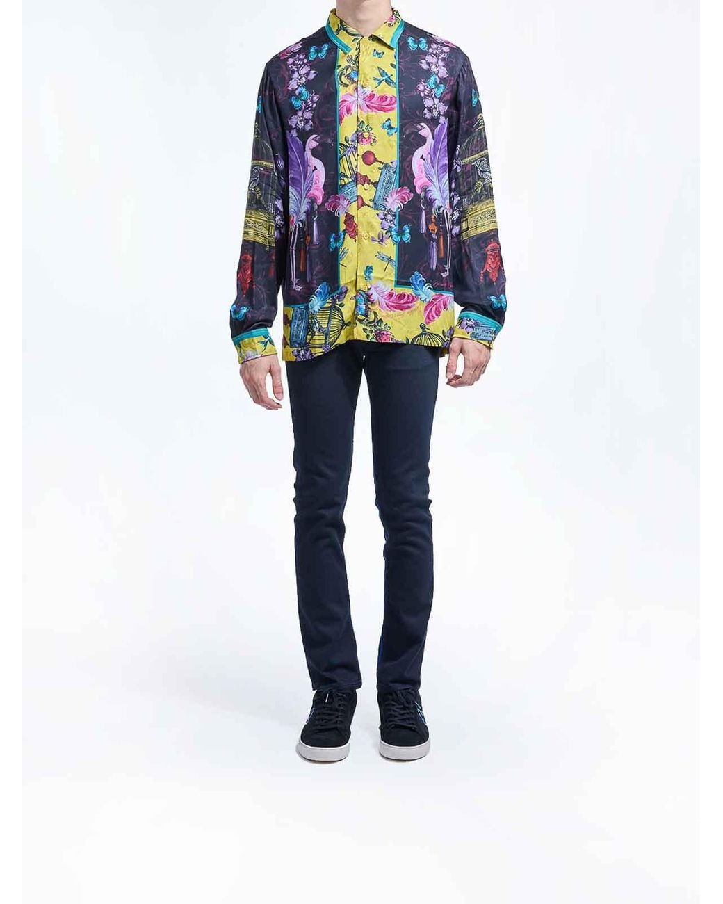 Versace Jeans Couture Blue Cabinet Twill Shirt for men