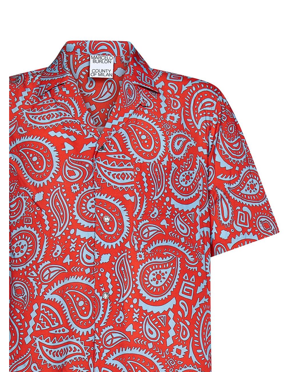 Camicia Hawaiana Rossa di Marcelo Burlon in Red da Uomo