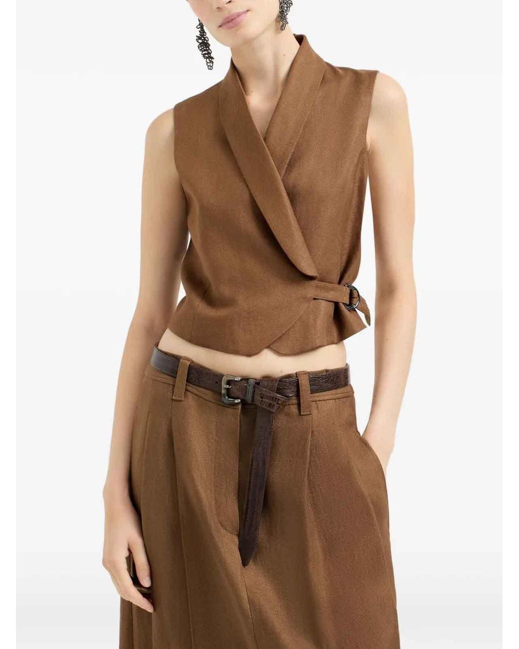 Brunello Cucinelli Brown Linen Jacket