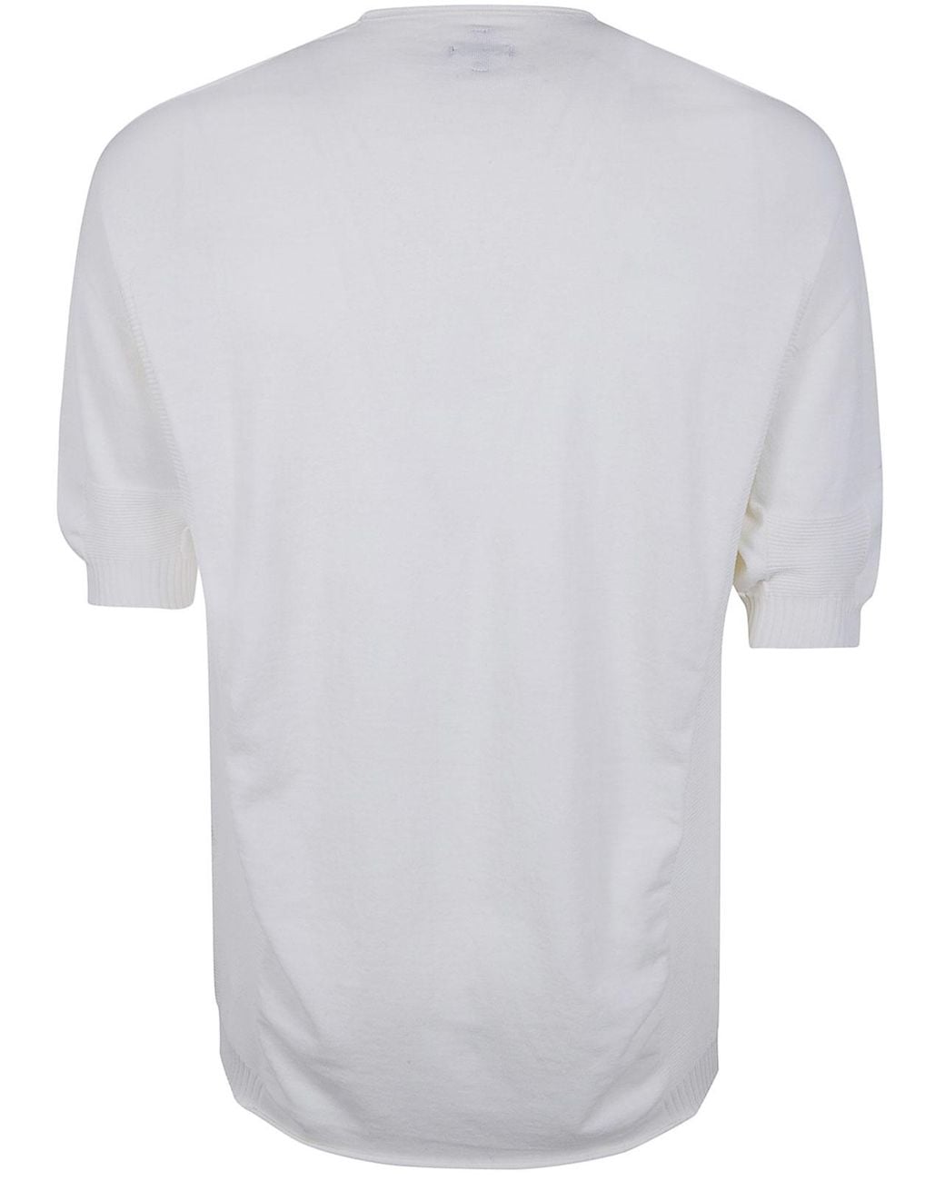 MD75 White Light Cotton Boxi Short Sleeves Sweater for men