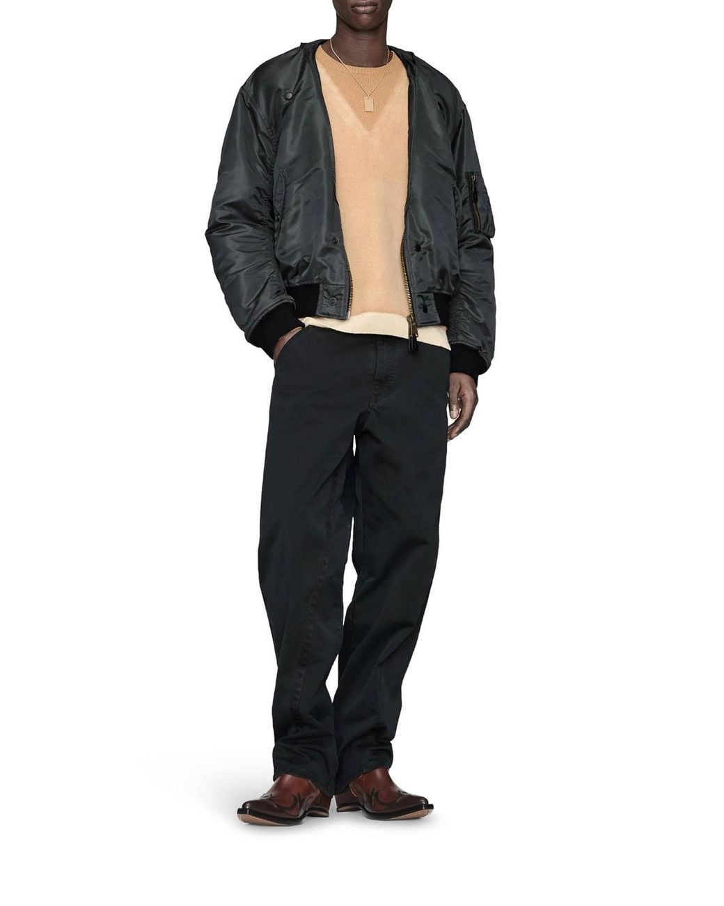 Maison Margiela Black Reversible Nylon Bomber for men