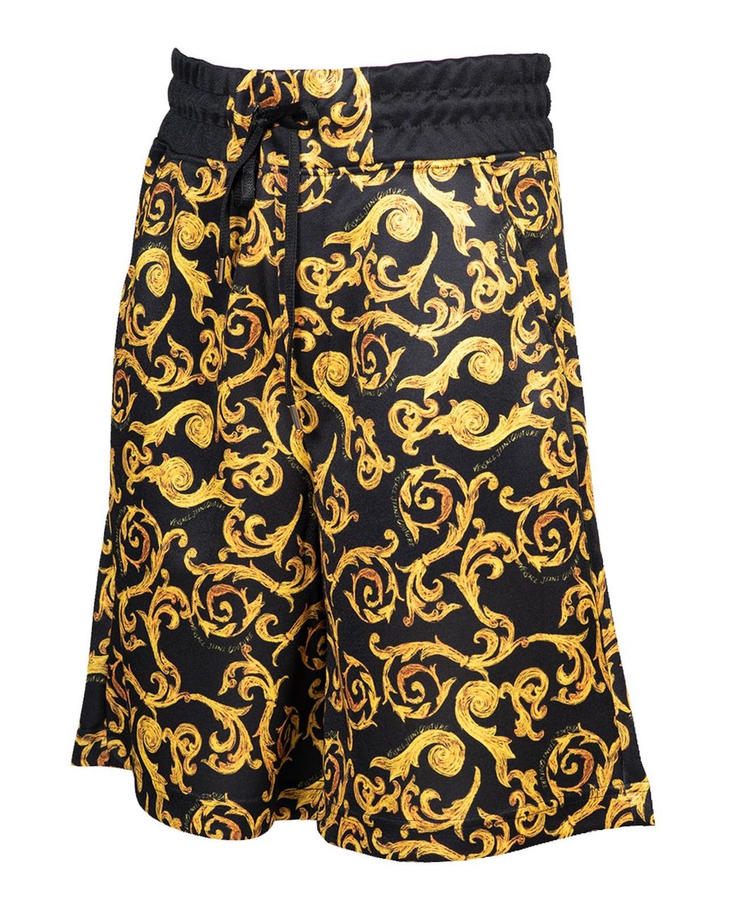 Versace Jeans Couture Black Baroque Shorts for men