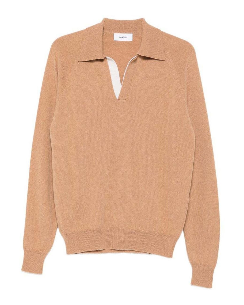 Lardini Natural Elegant Peach Polo Shirt for men
