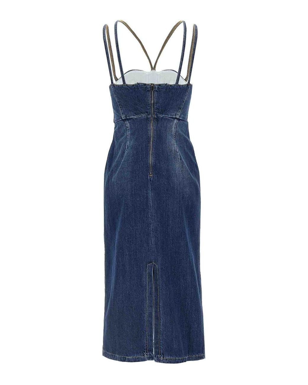 Nensi Dojaka Blue Denim Dress
