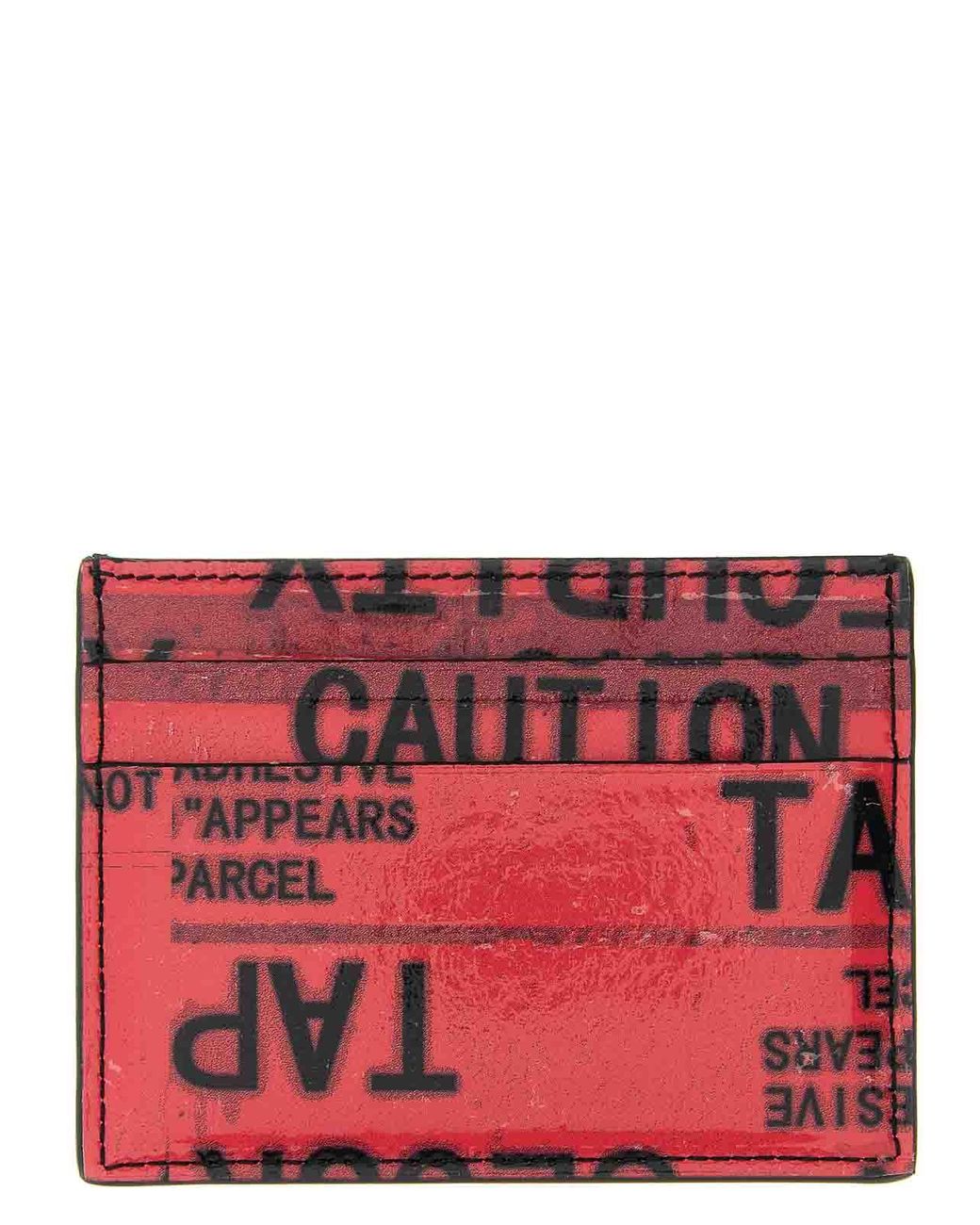 Balenciaga Red Tape Type Card Holder for men