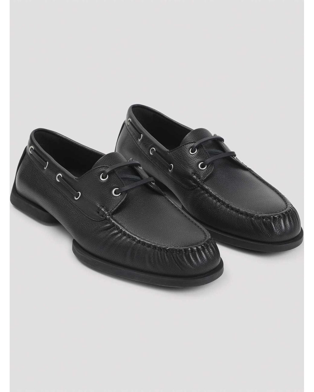 Jil Sander Black Calf Leather Loafers for men