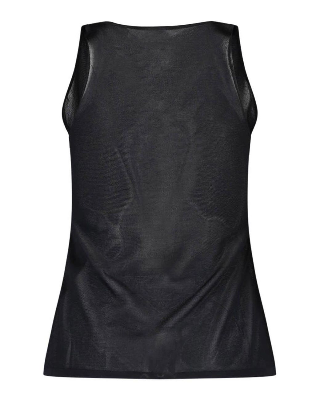 Balmain Black Tank Top With Lace
