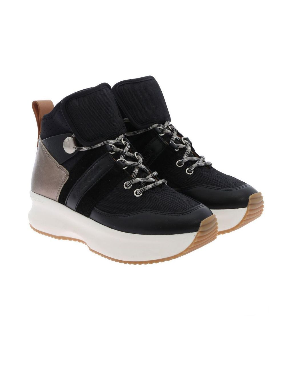 See By Chloé Black Atena Leather Sneakers