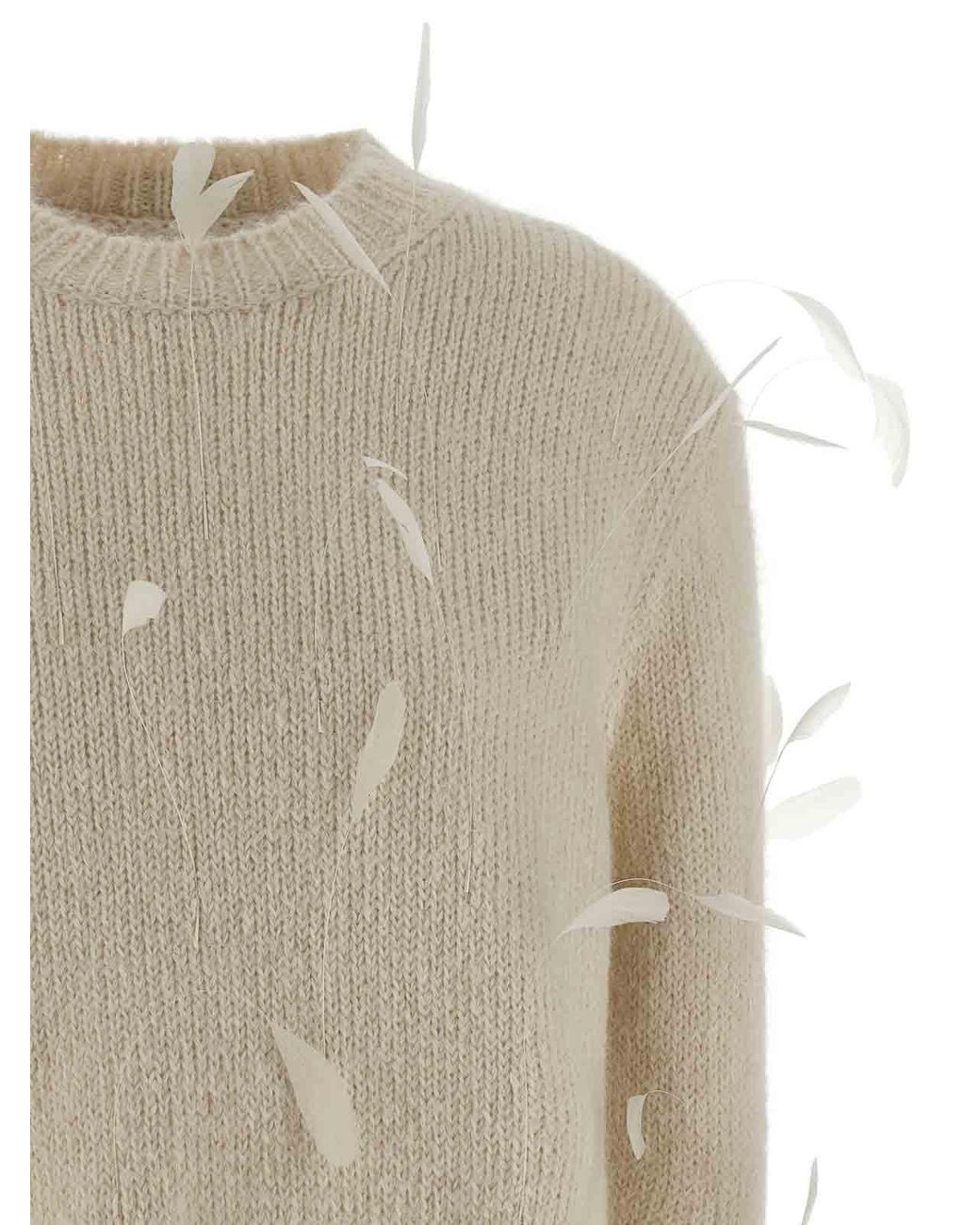 Jil Sander Natural Feather Sweater
