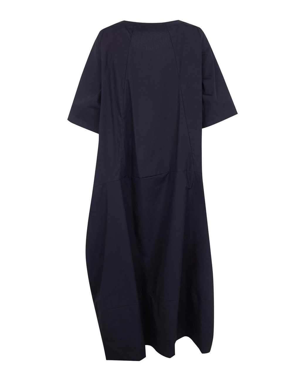 Maria Calderara Blue Crinkled Cotton Long Dress