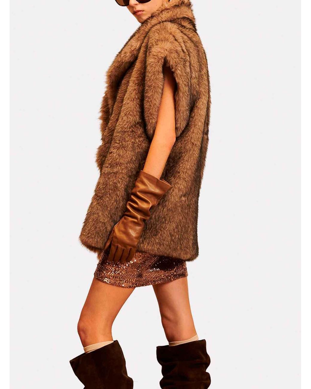 Aniye By Brown Raya Vest Faux Fur