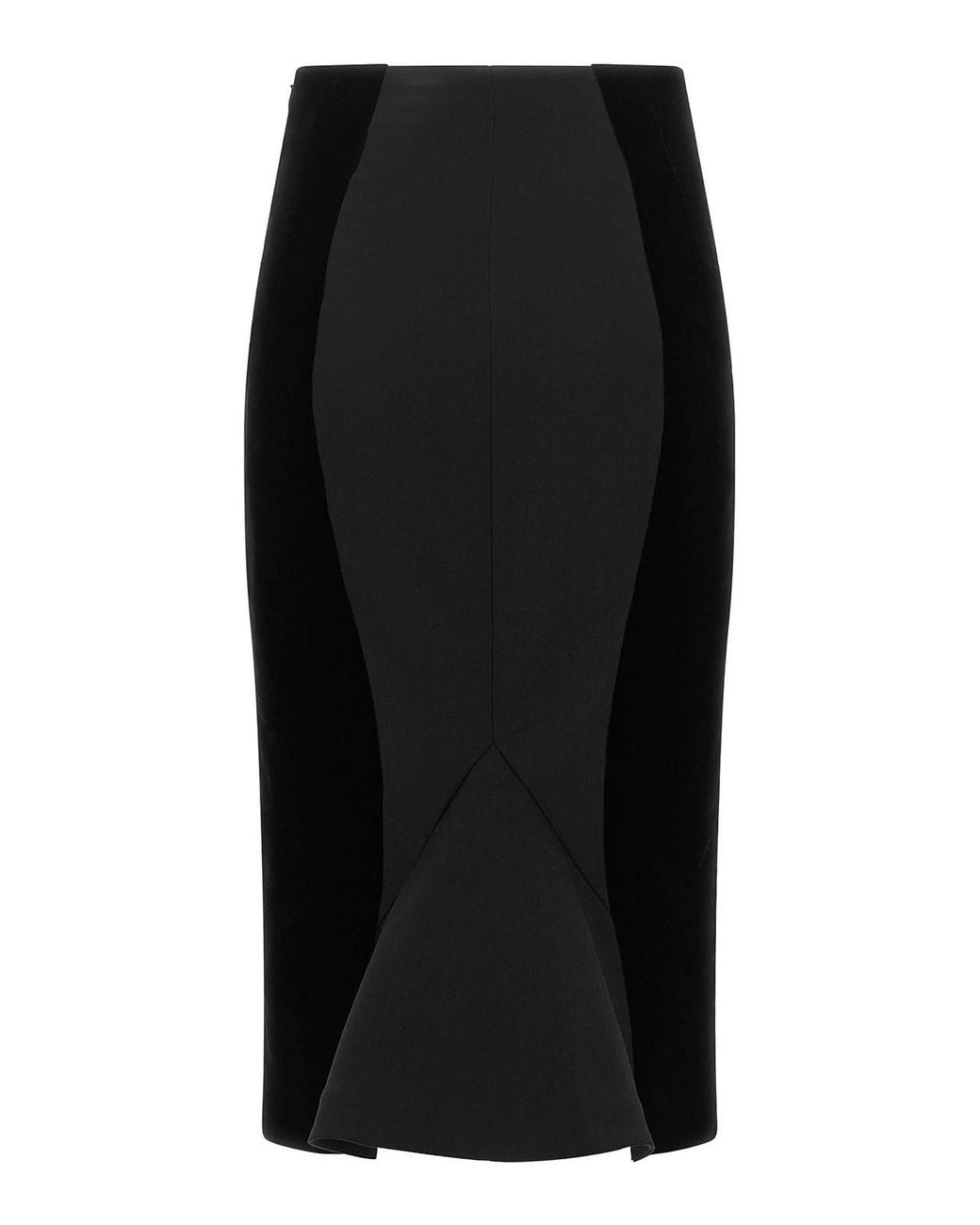 Jacquemus Black La Jupe Tailleur Velvet Skirt