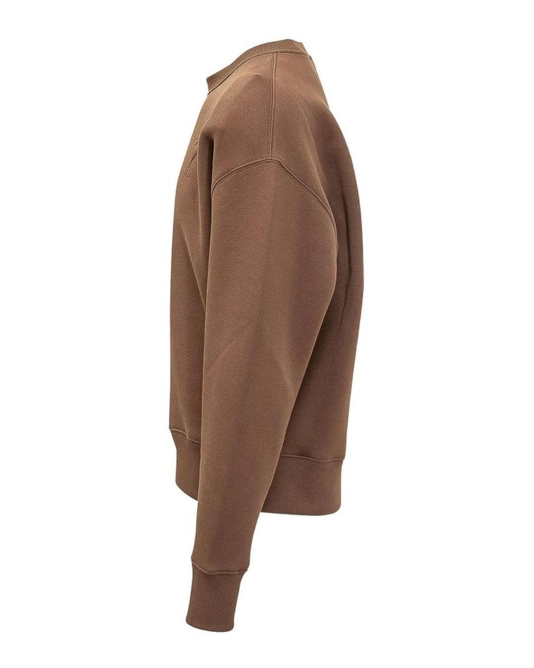 AMI Rundhalspullover in Brown für Herren