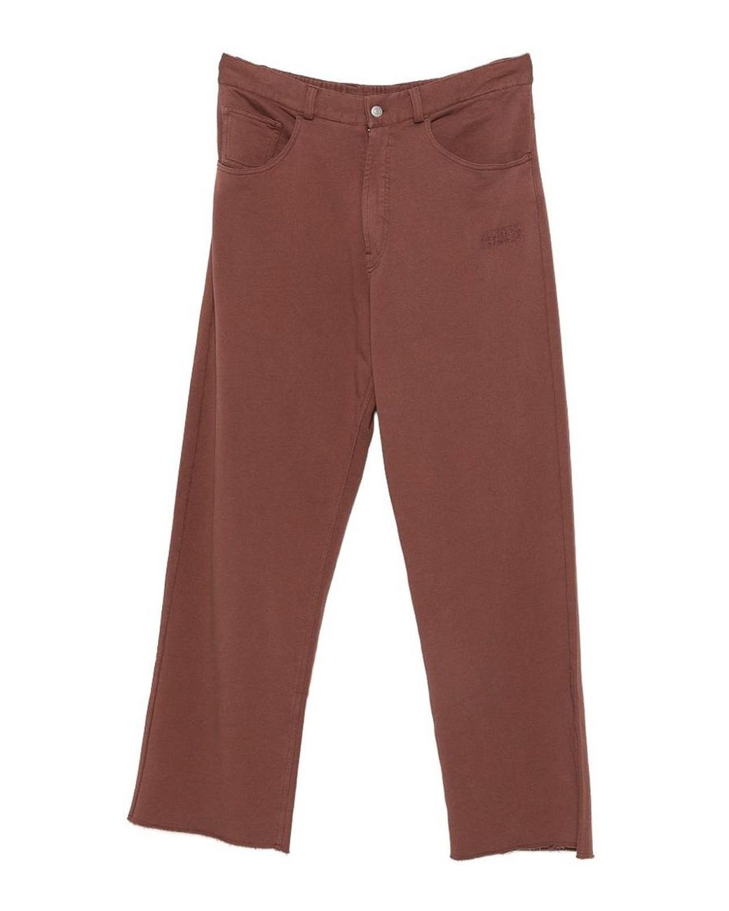 MM6 by Maison Margiela Brown Casual Cotton Trousers With Pockets for men