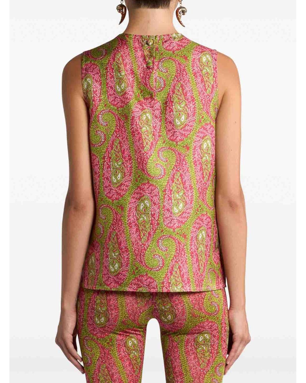 Etro Multicolor Tank Top With Side Vents