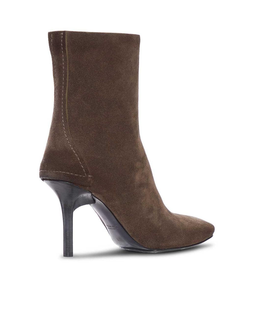 Capasa Brown Suede Ankle Boot With Thin Heel