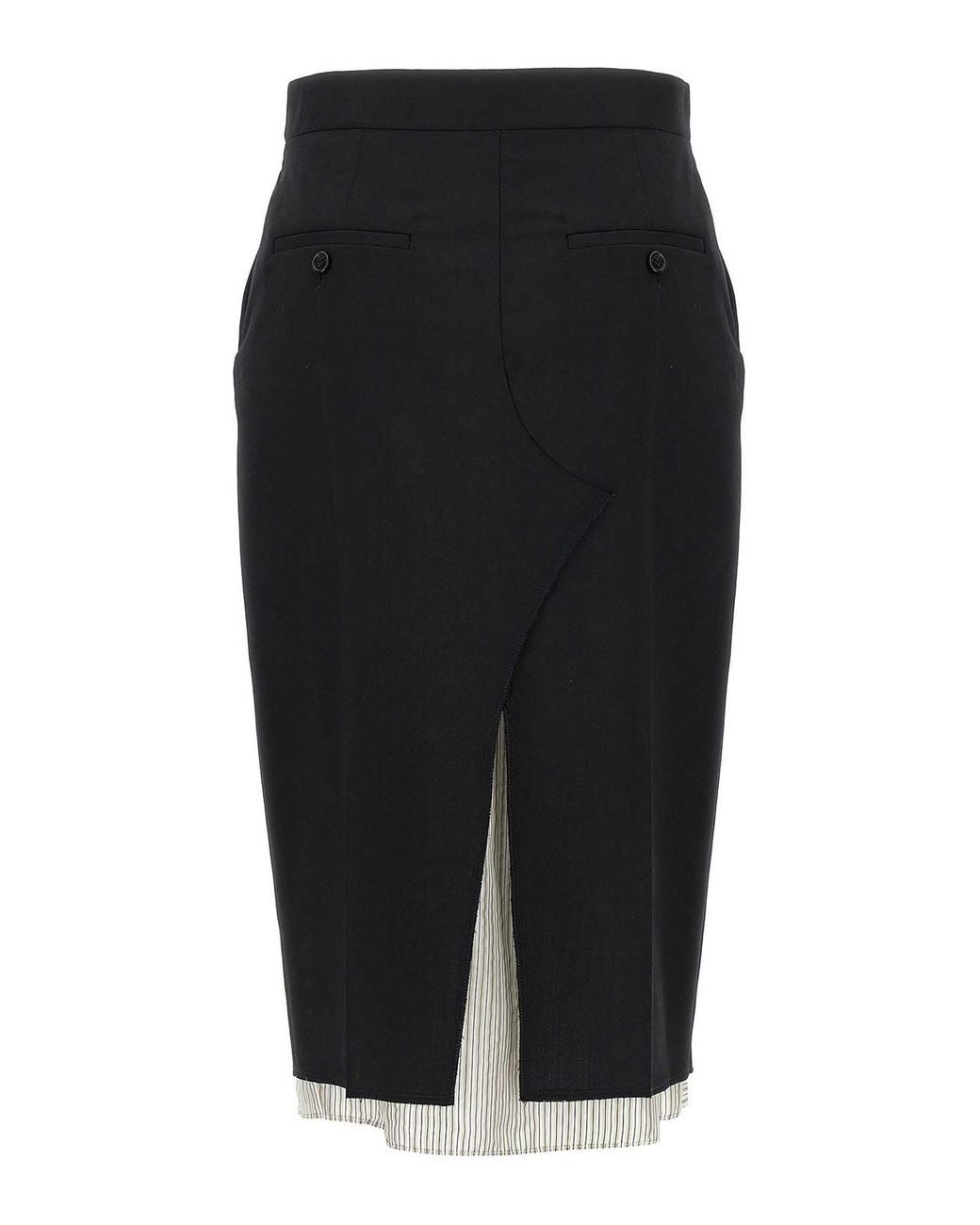 Marni Black Exposed Lining Skirt