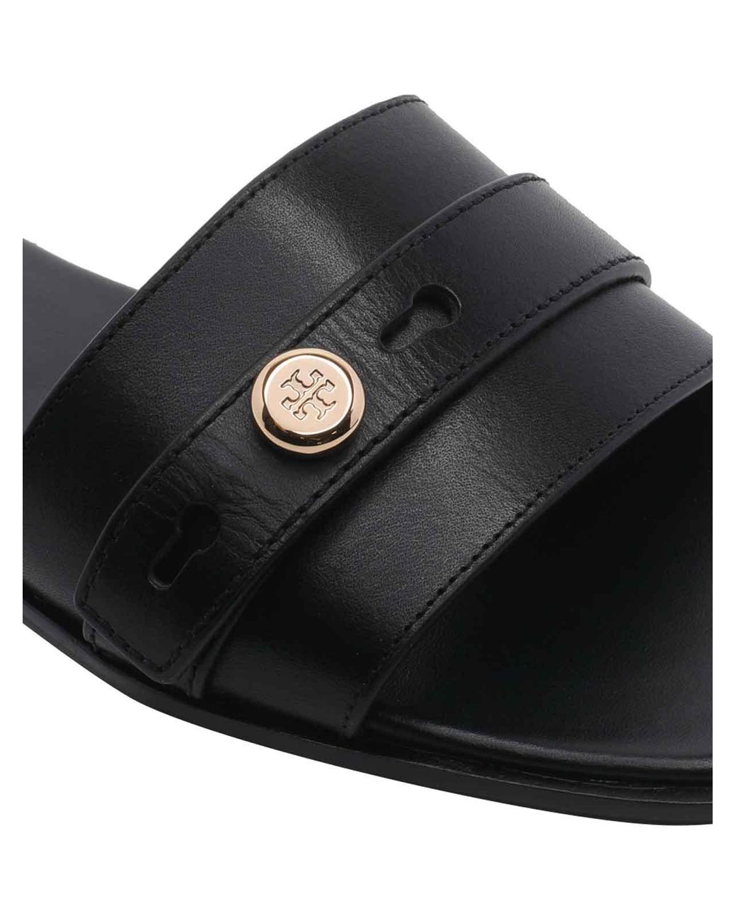 Tory Burch Black Romy Slide Sandals