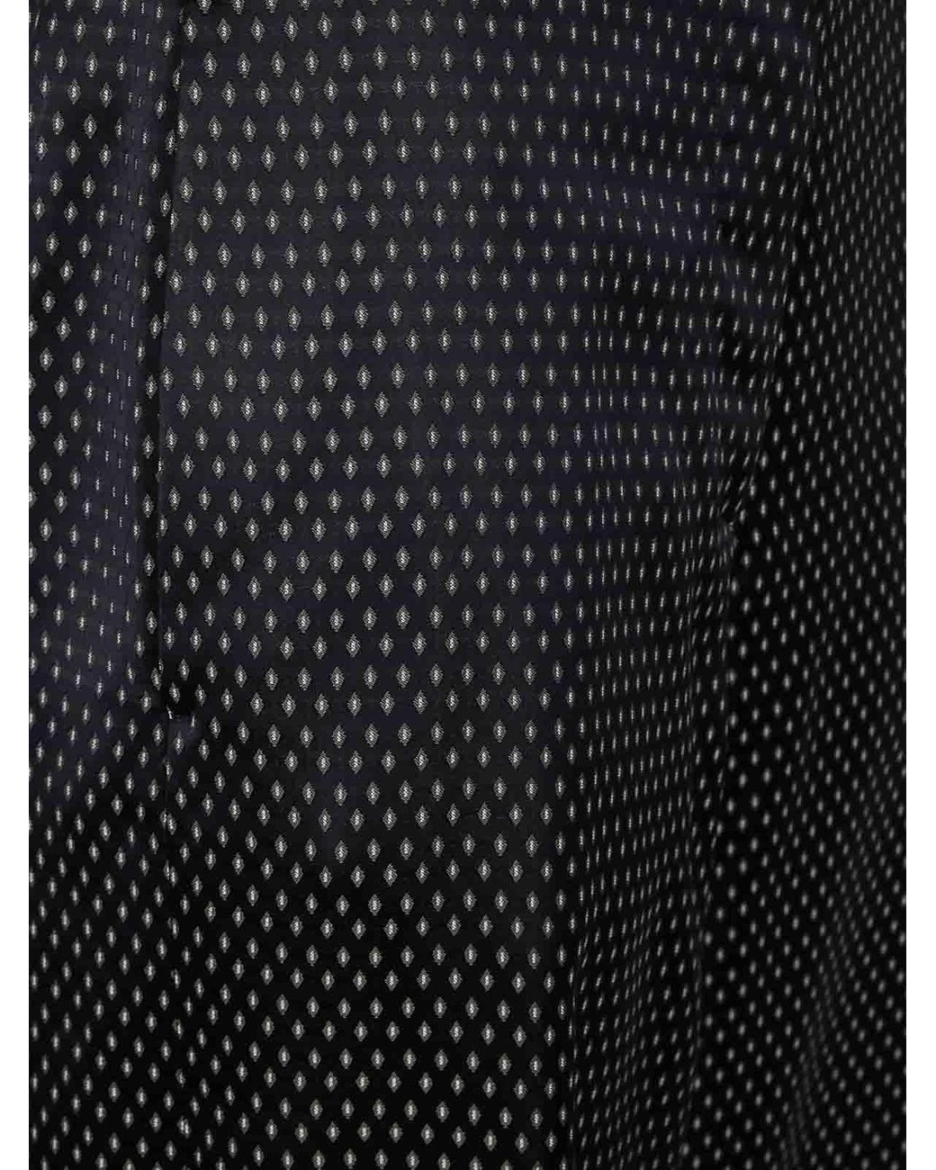 Dries Van Noten Black Penn 2350 Motif Jacquaed Trouser