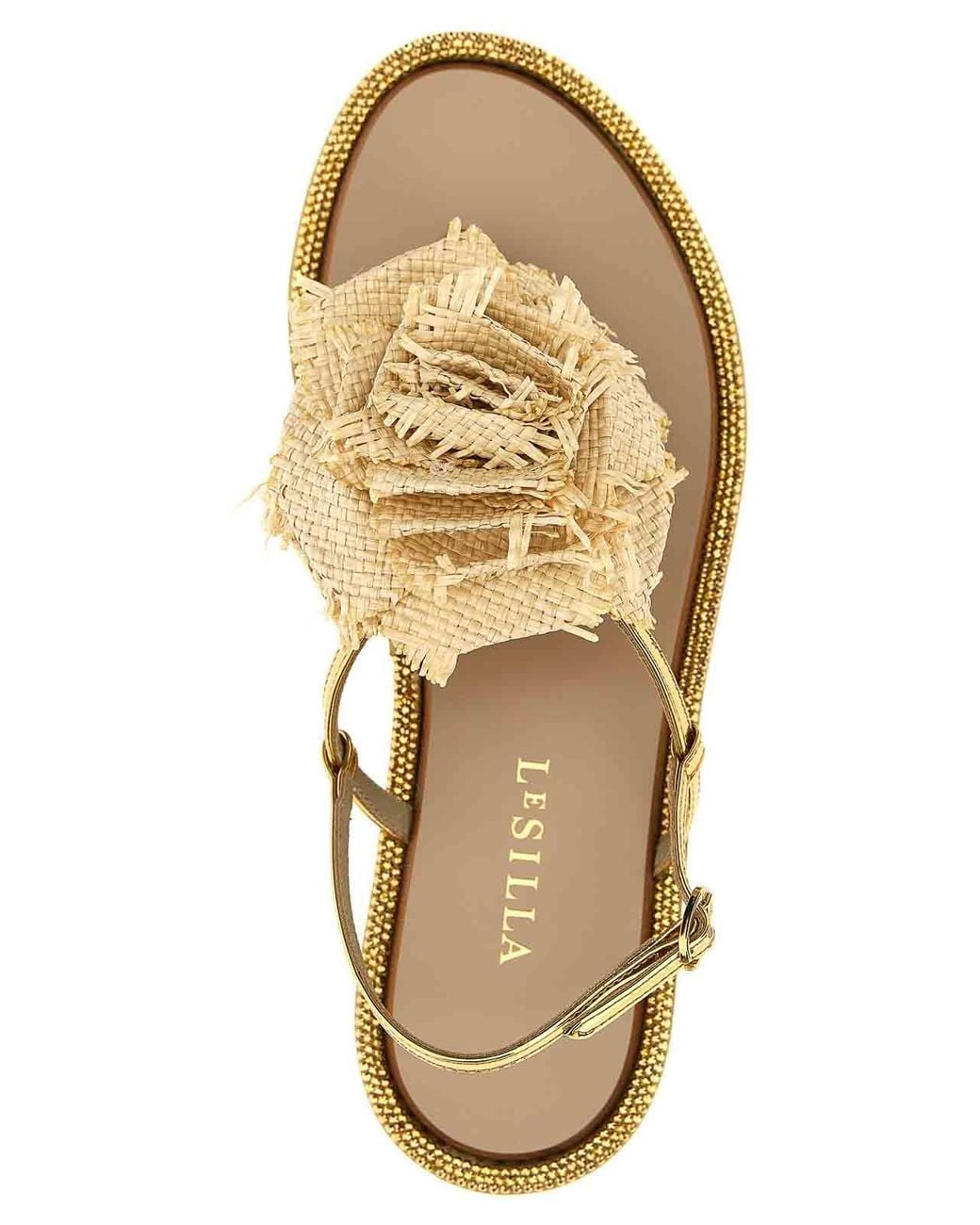 Le Silla Metallic Rose Sandals