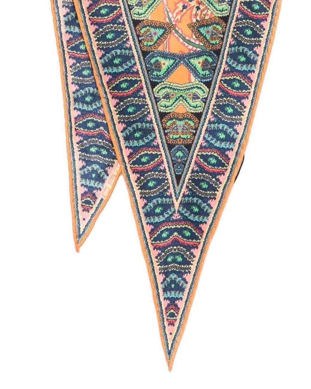 Etro Multicolor Patterned Silk Scarf