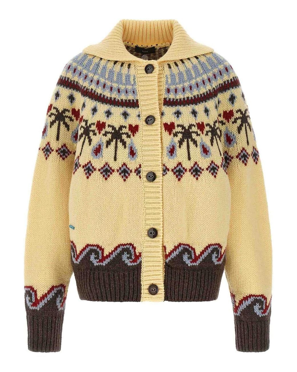 Alanui Metallic Sweet Winter Virgin Wool Cardigan