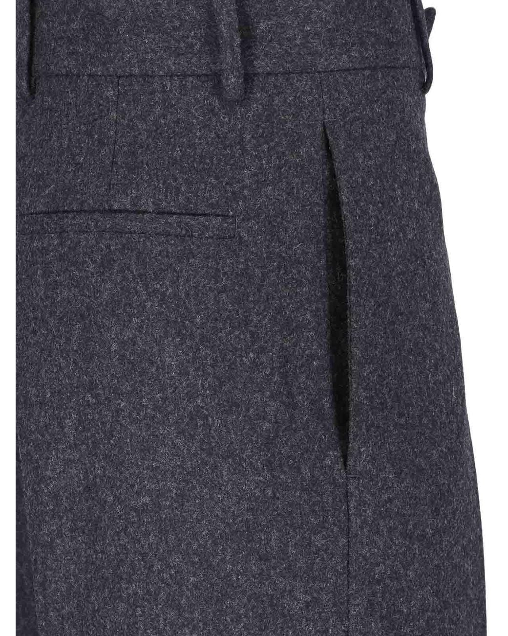 Jil Sander Gray Tailored Wool Trousers for men