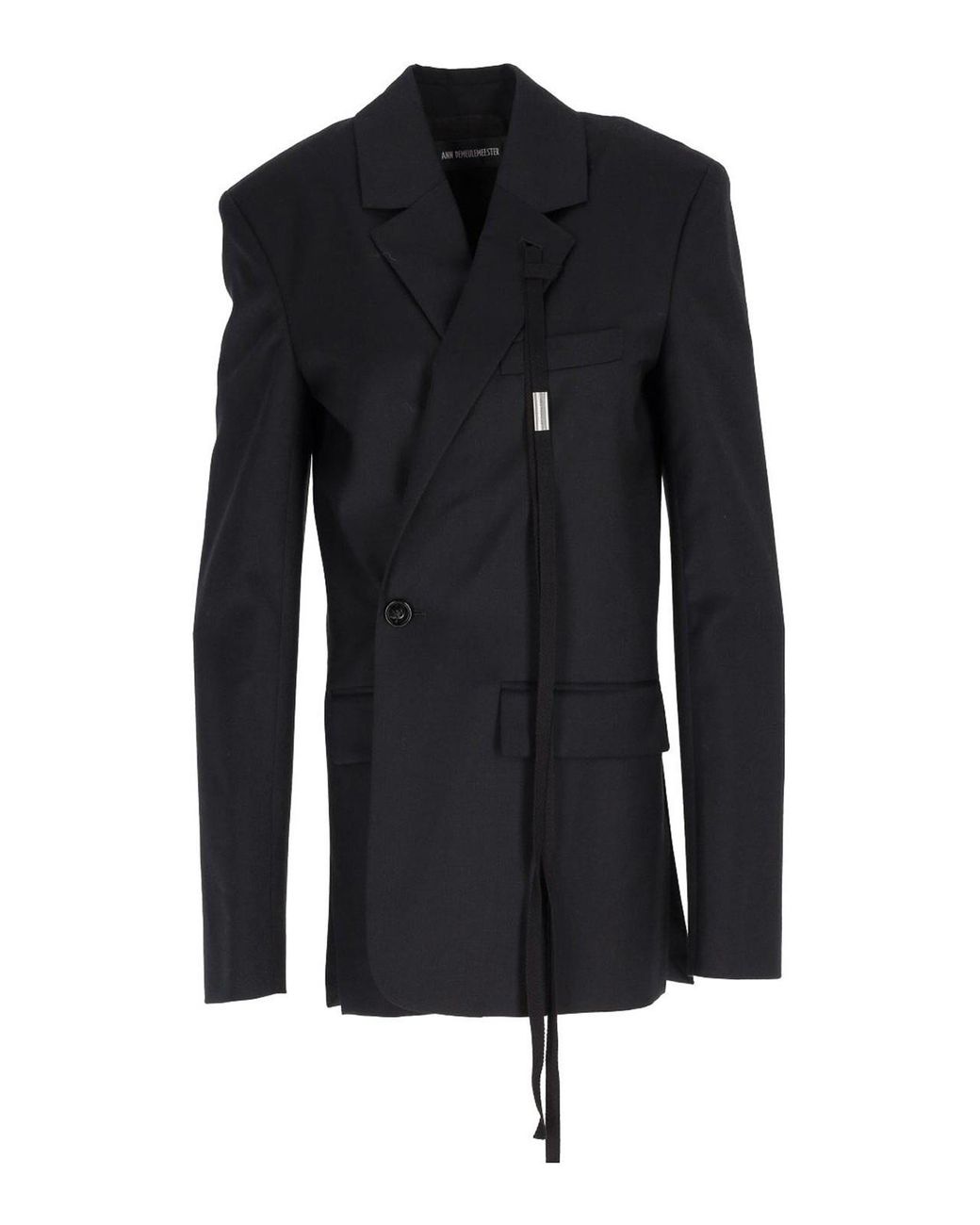 Ann Demeulemeester Black Tailored Jacket Wool Twil