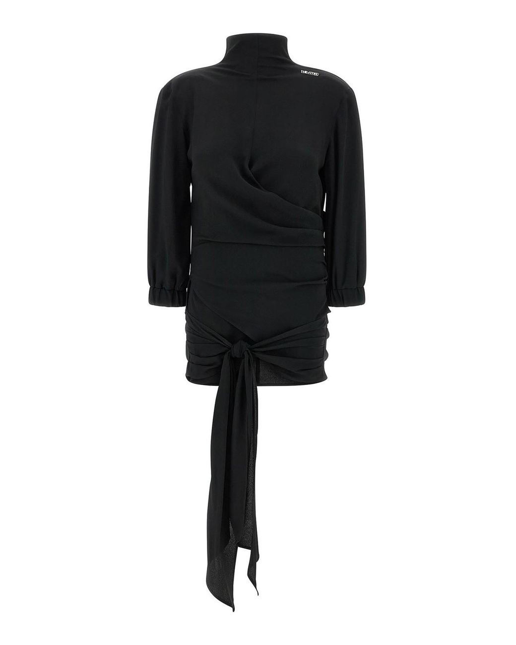 The Attico Black Sash Top
