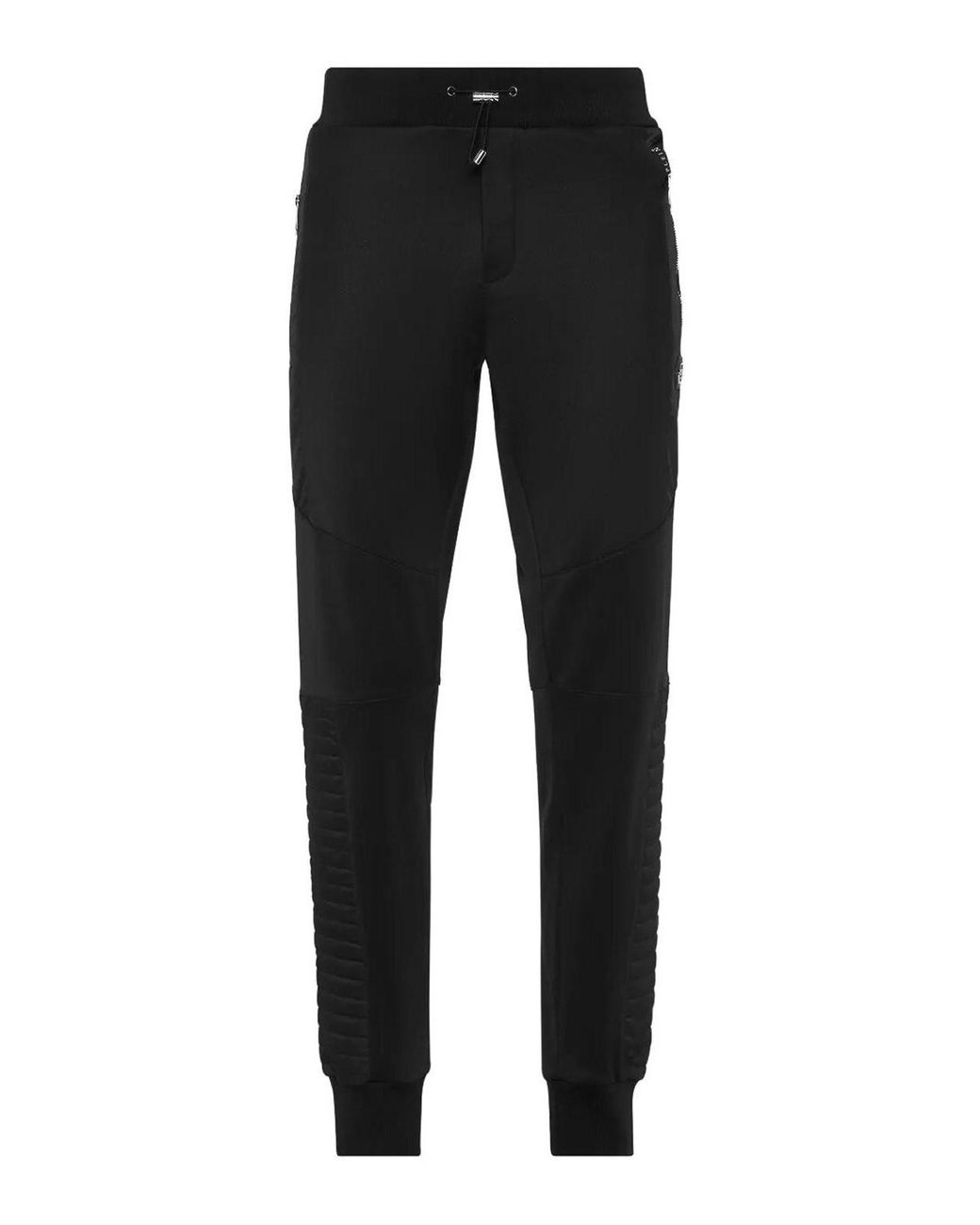 Philipp Plein Black Tracksuit Pants Biker Cut for men