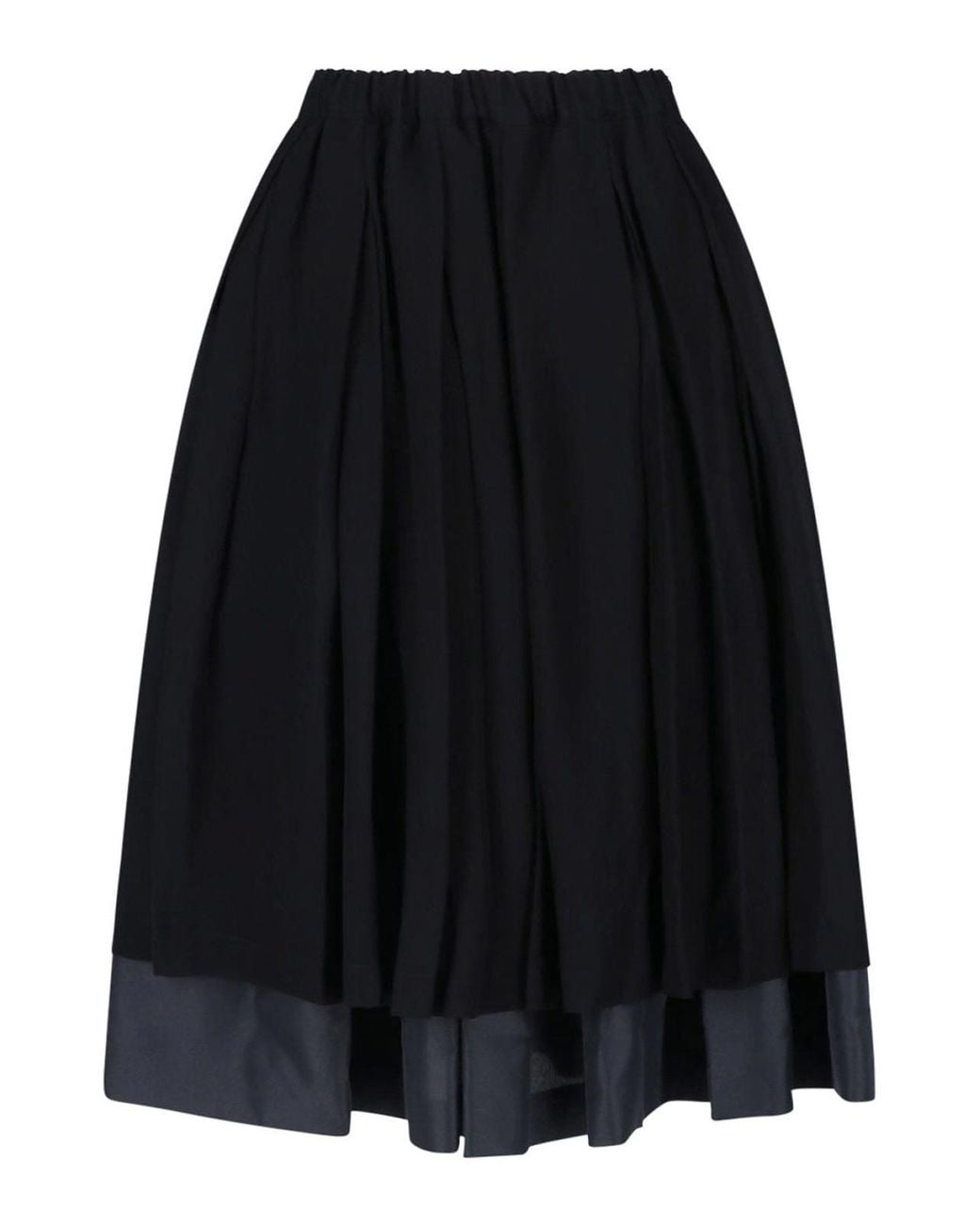 Comme des Garçons Blue Layered Midi Skirt
