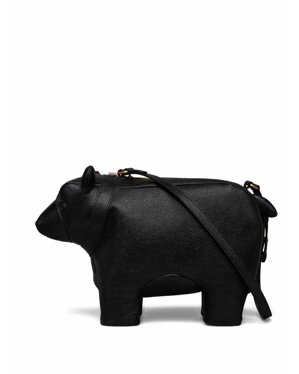 Thom Browne Black Bear Baguette Bag for men