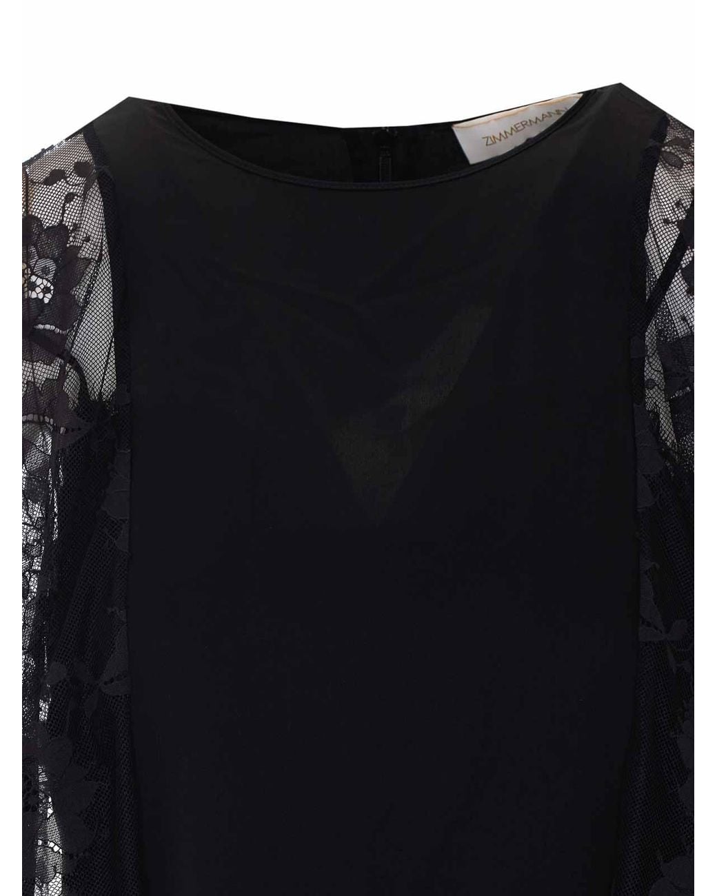 Zimmermann Black Valiant Lace Tunic Dress